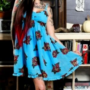 SOURPUSS ROSE BABYDOLL DRESS